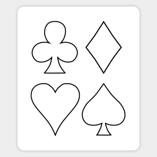 The Four French Suits Shape Magnet